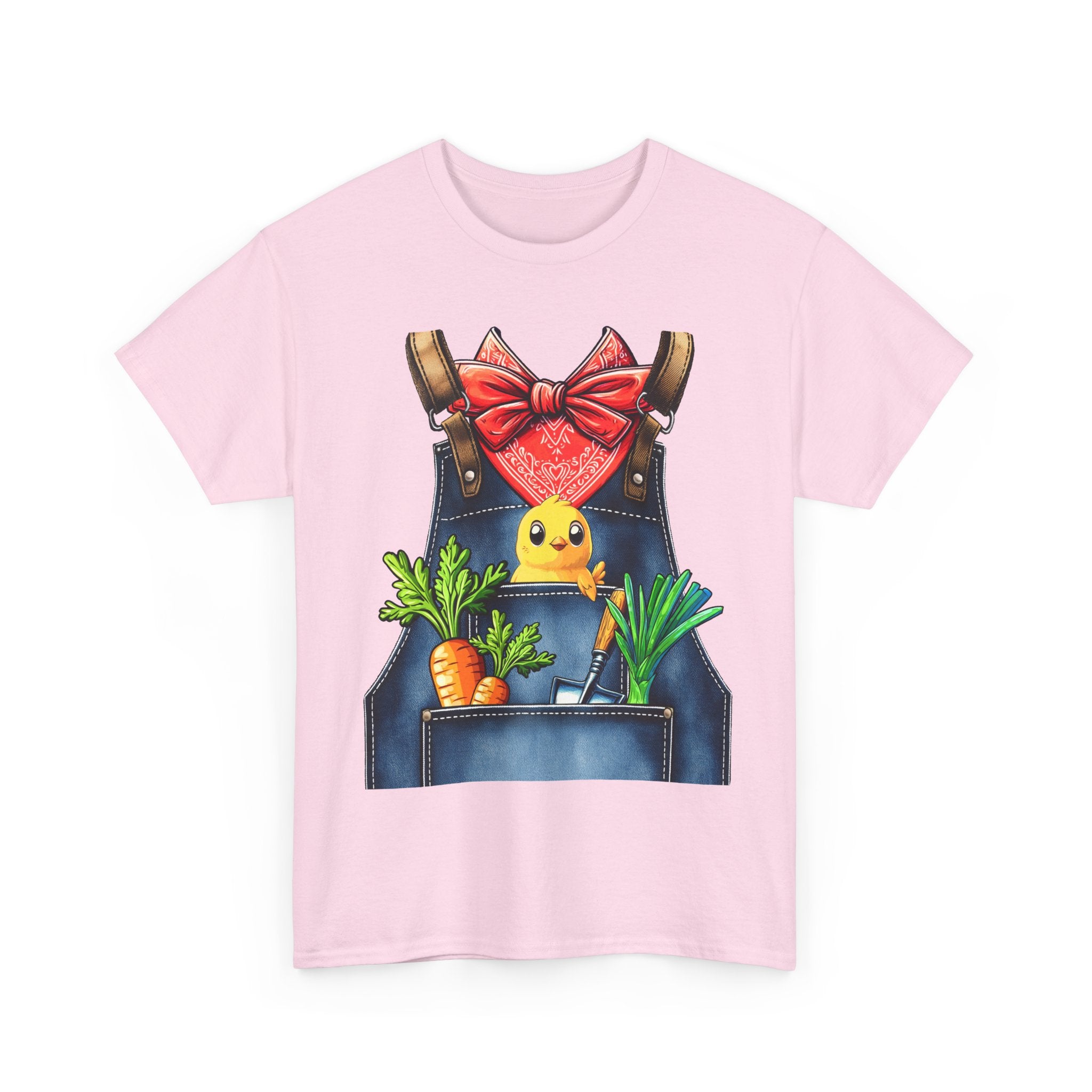 Garden Chick in Overalls T‑Shirt — Spring Gardening - Halloween Pretend I'm A Farmer