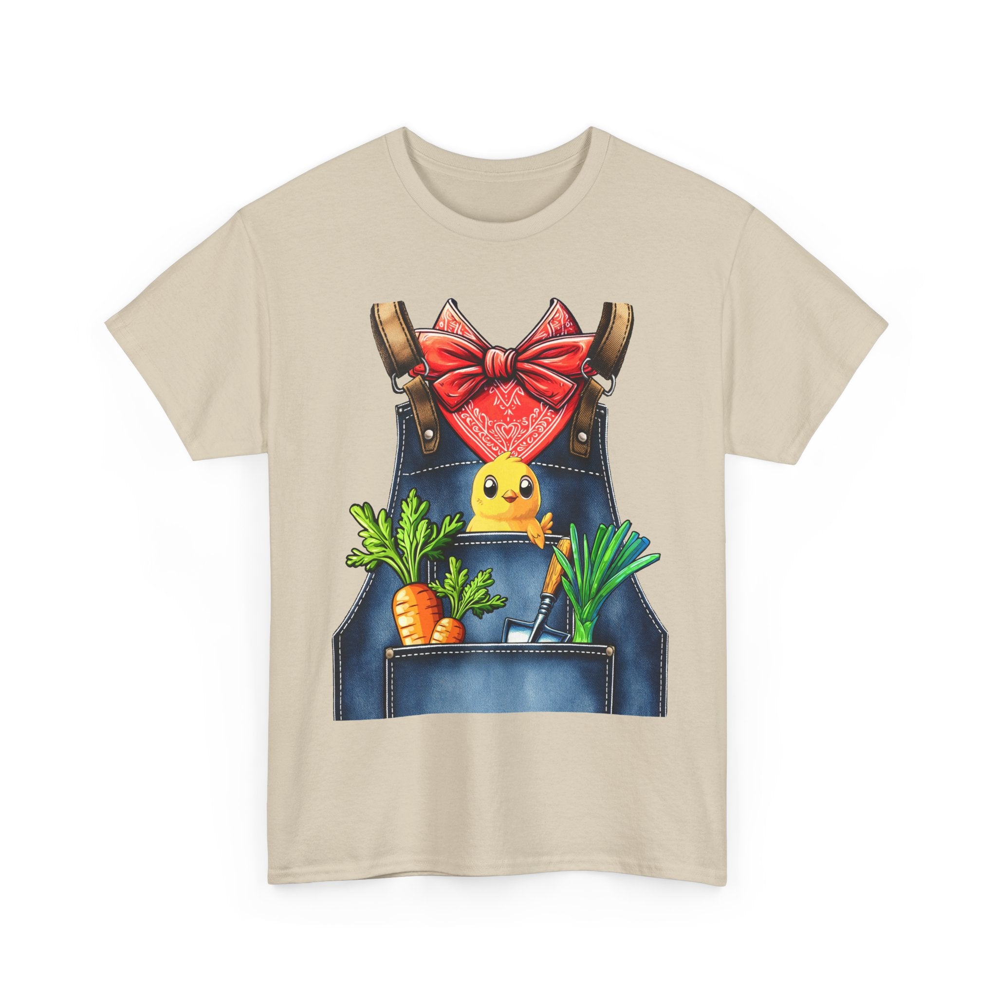 Garden Chick in Overalls T‑Shirt — Spring Gardening - Halloween Pretend I'm A Farmer