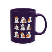Funny Ghosts Reading Books, 11 oz Ceramic Mug, Halloween Mug Gifts For Reading Lovers