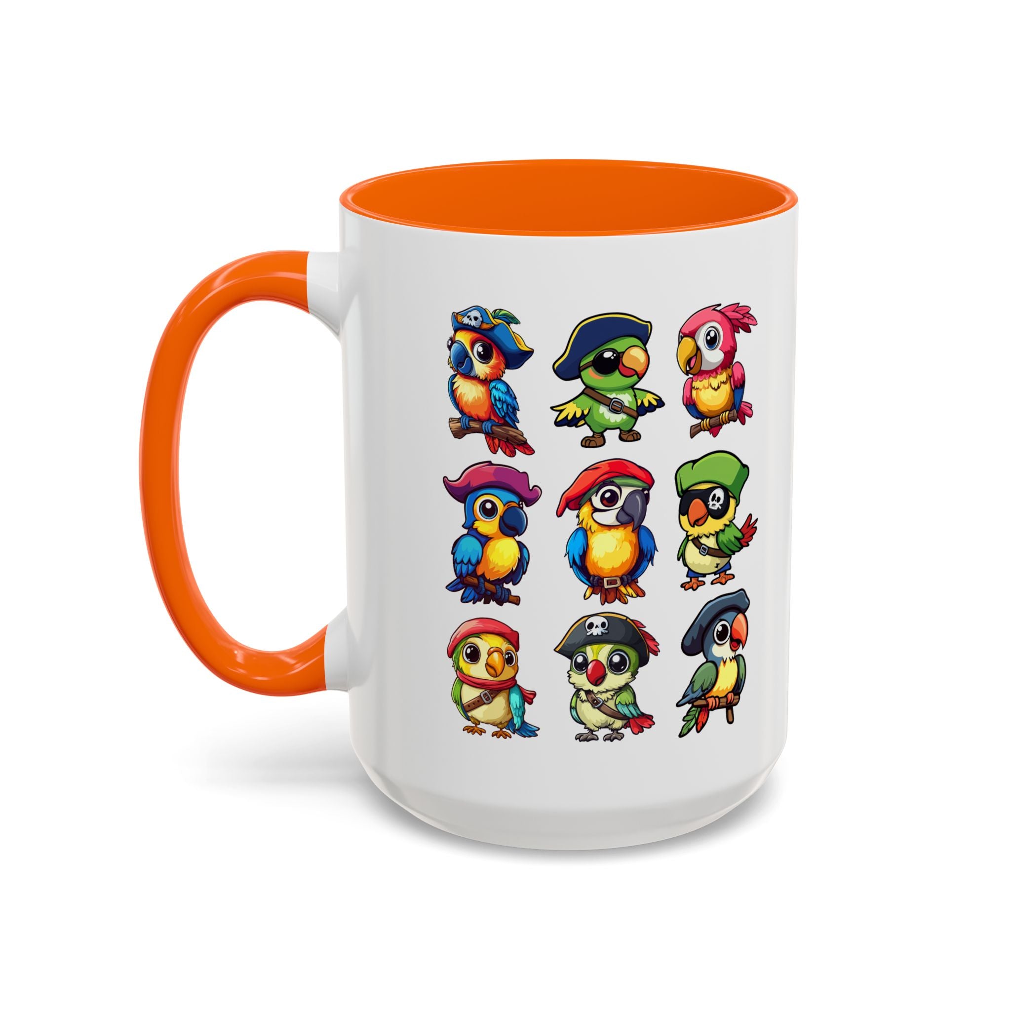 Parrot Pirate Accent Coffee Mug — Cute Halloween Tropical Parrot(11/15oz)