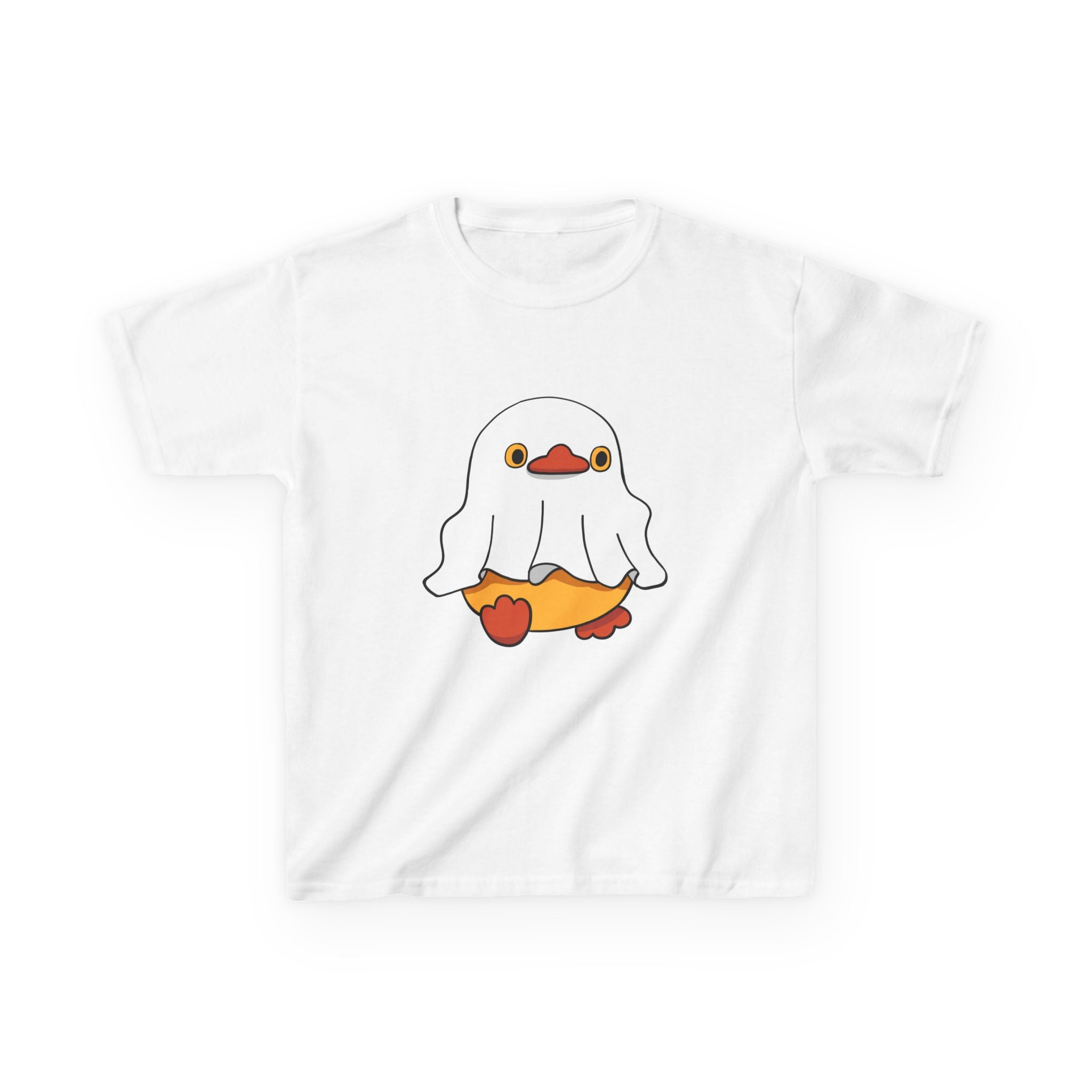 Kids Cotton Shirt, Halloween Ghost Duck, Halloween Costume Tee for Boys & Girls