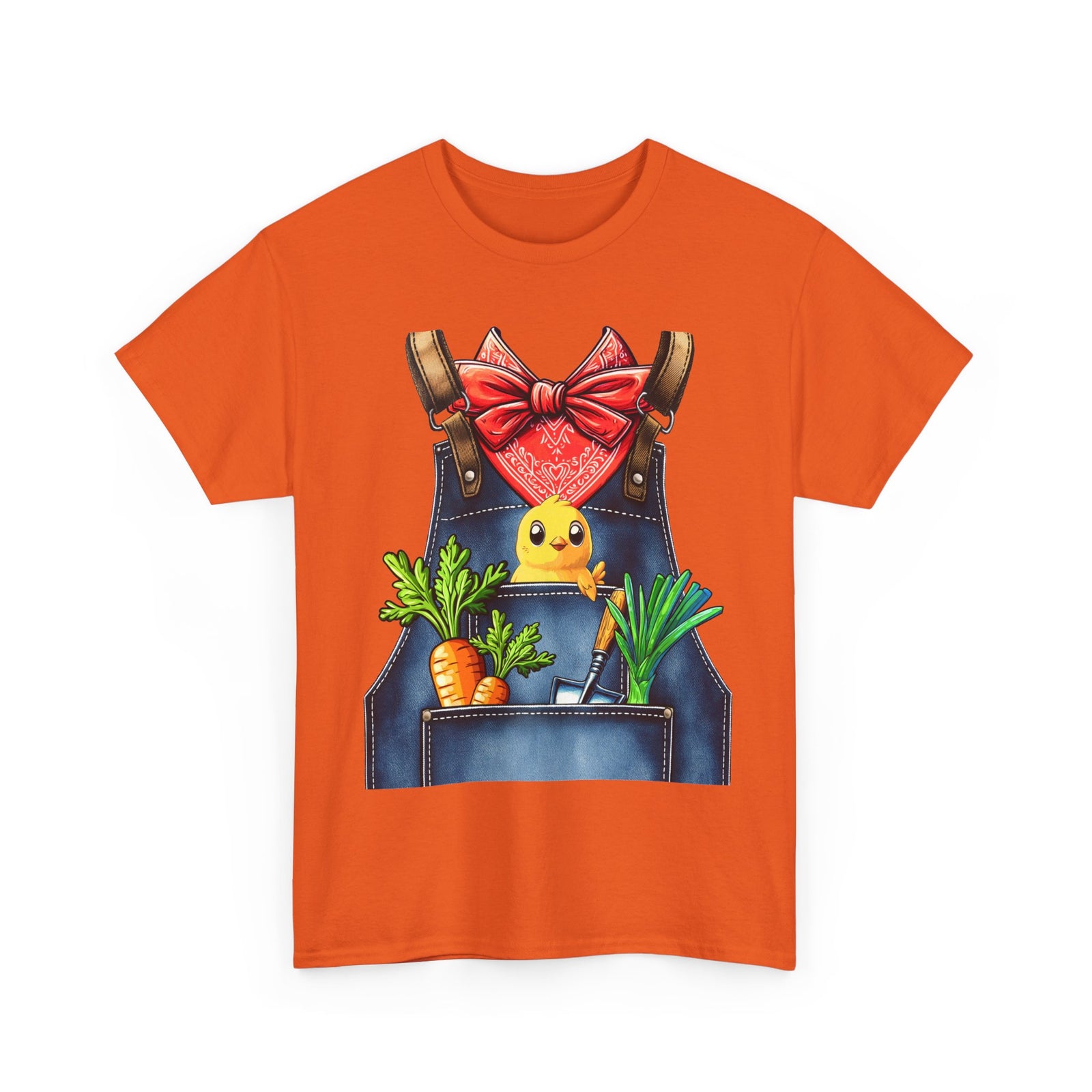 Garden Chick in Overalls T‑Shirt — Spring Gardening - Halloween Pretend I'm A Farmer