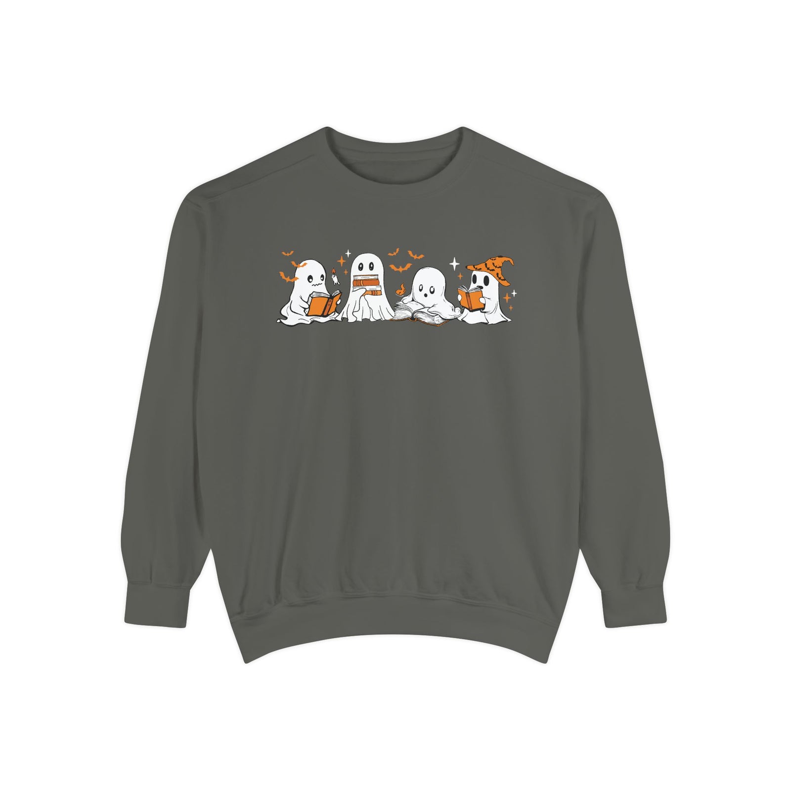 Halloween Ghost Squad Comfort Colors Sweatshirt — Halloween Reading Ghosts