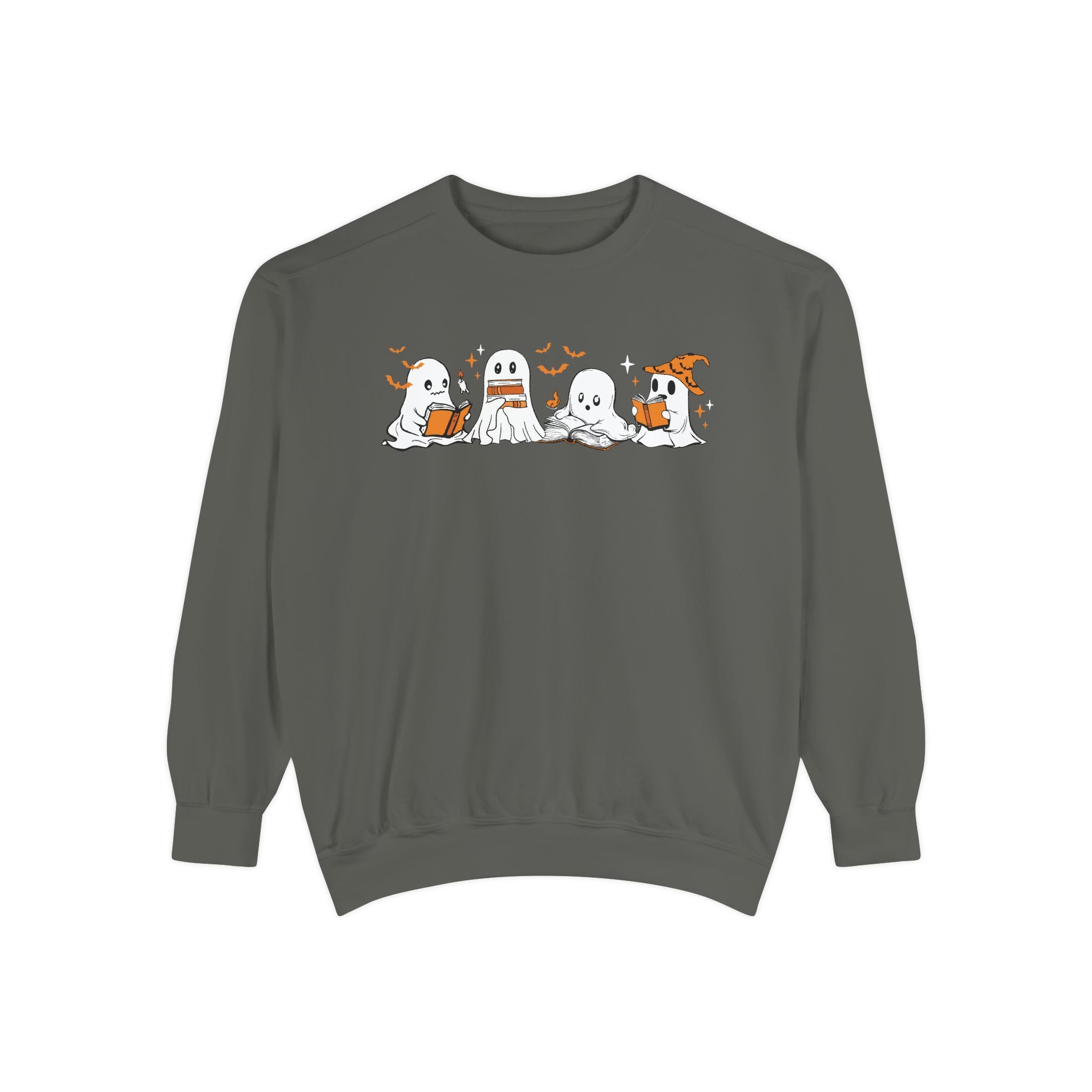 Halloween Ghost Squad Comfort Colors Sweatshirt — Halloween Reading Ghosts
