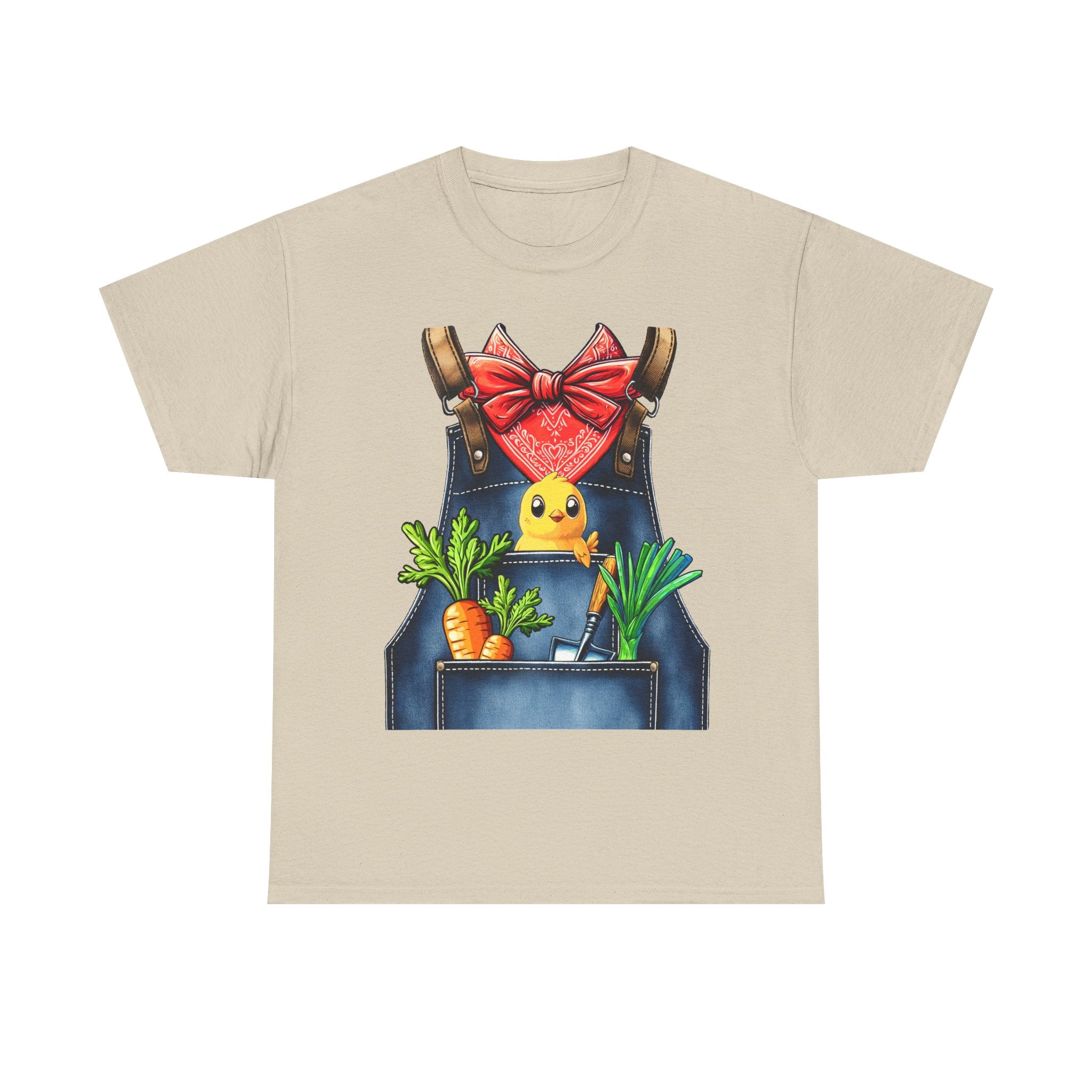 Garden Chick in Overalls T‑Shirt — Spring Gardening - Halloween Pretend I'm A Farmer