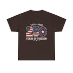 250 Years of Freedom 1776-2026 T-Shirt — Crockcool Patriotic American Flag Tee
