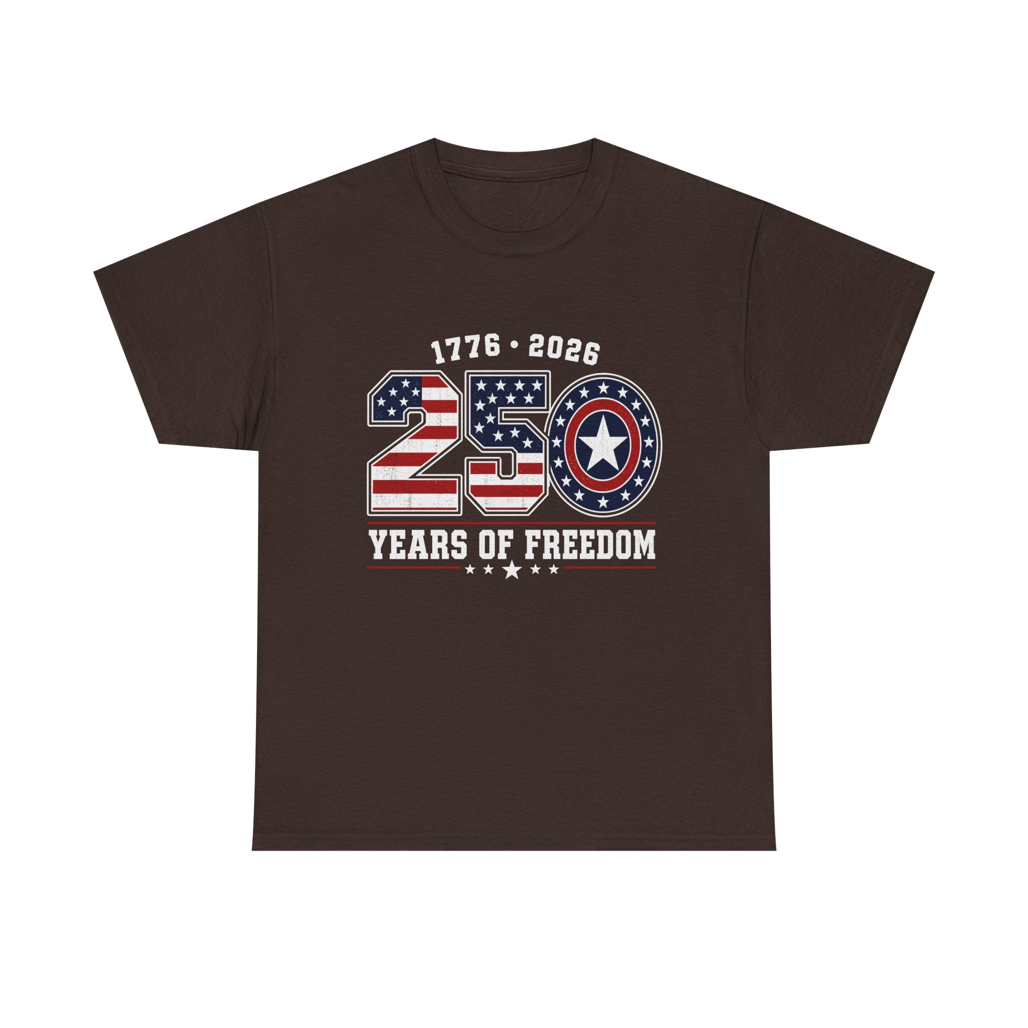 250 Years of Freedom 1776-2026 T-Shirt — Crockcool Patriotic American Flag Tee