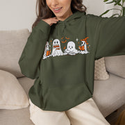 Ghosts Reading Hoodie, Cute Halloween Book Club Cotton Sweatshirt