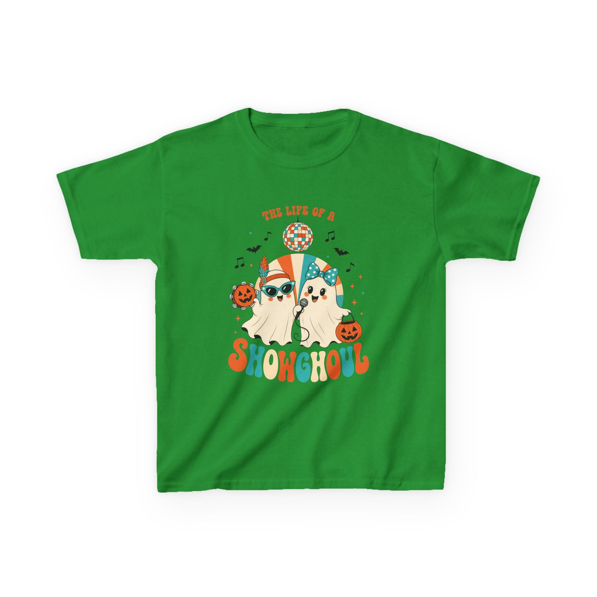 Kids Heavy Cotton Shirt, Halloween Ghost, Life Of The Showghoul funny Halloween