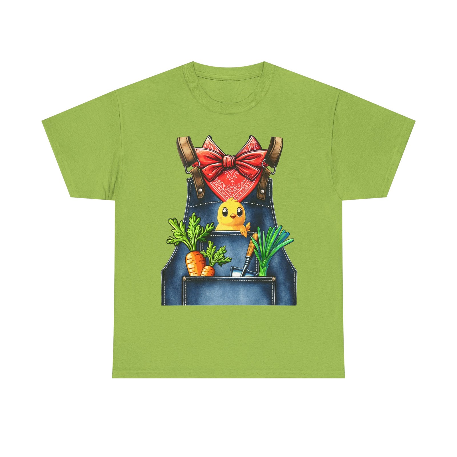Garden Chick in Overalls T‑Shirt — Spring Gardening - Halloween Pretend I'm A Farmer