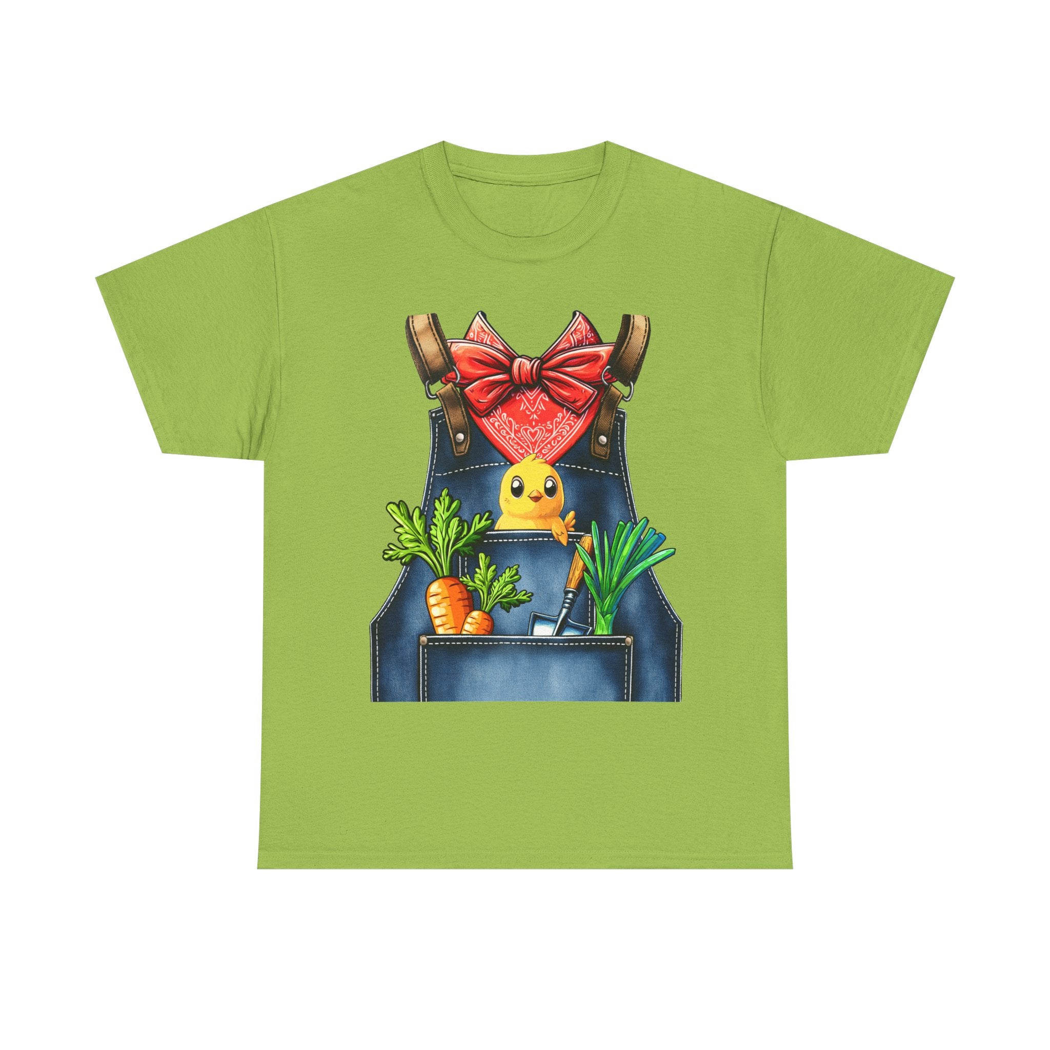 Garden Chick in Overalls T‑Shirt — Spring Gardening - Halloween Pretend I'm A Farmer