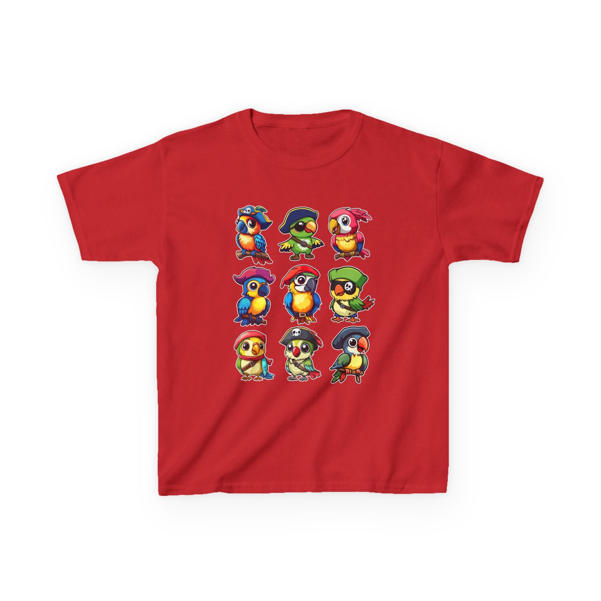 Kids Cotton Shirt, Halloween Pirate Parrot T-Shirt , Cute Hallowene Pirate Bird Costume For Boys & Girls