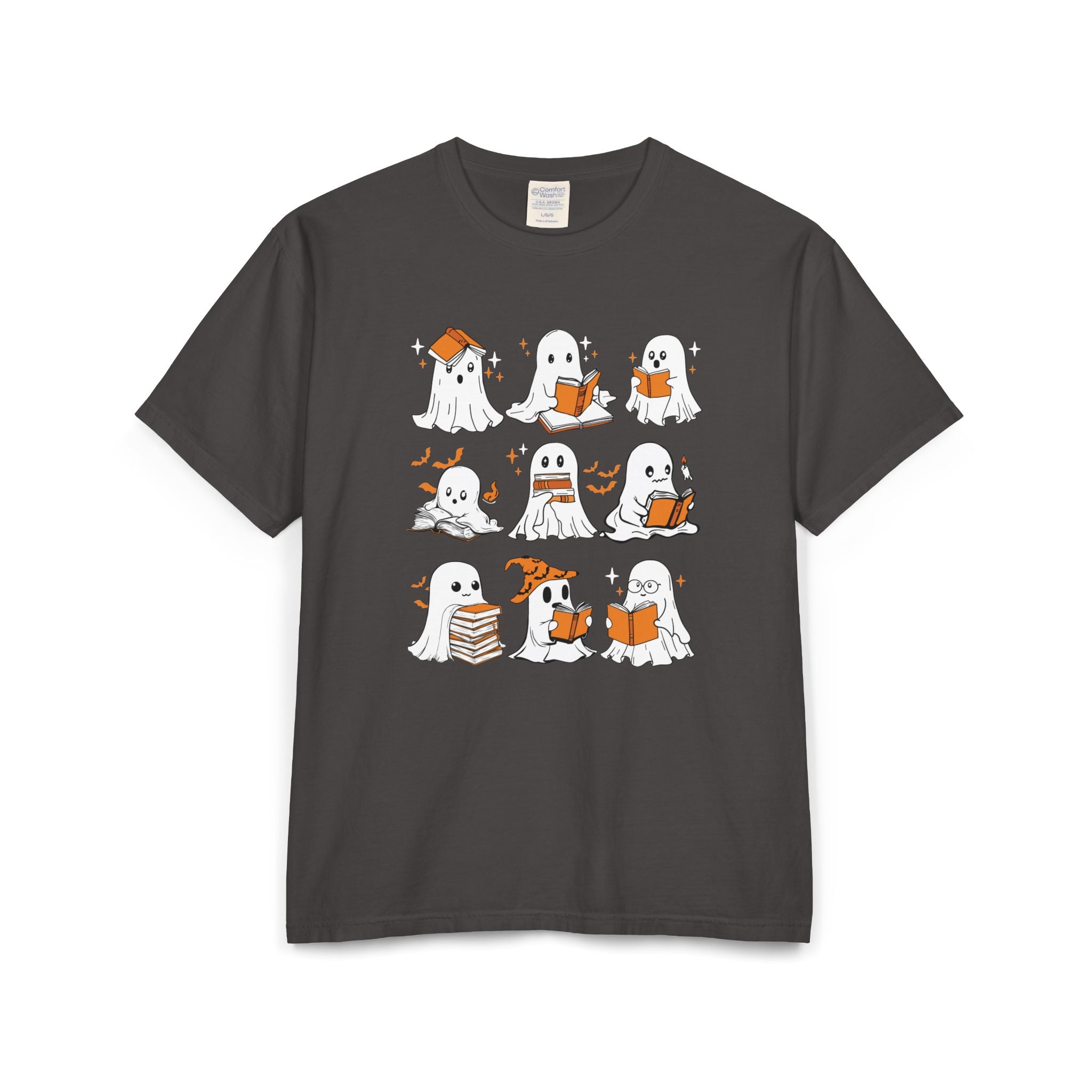 Comfort Colors T-shirt, Halloween Ghost Book Club T-Shirt, Cute Reading Ghosts Halloween T-shirt