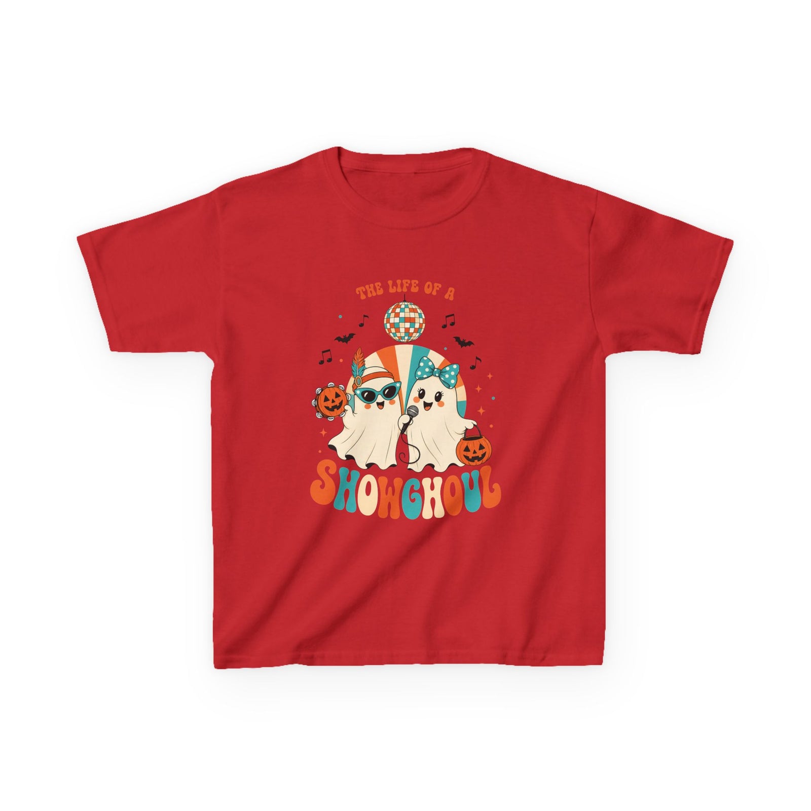 Kids Heavy Cotton Shirt, Halloween Ghost, Life Of The Showghoul funny Halloween