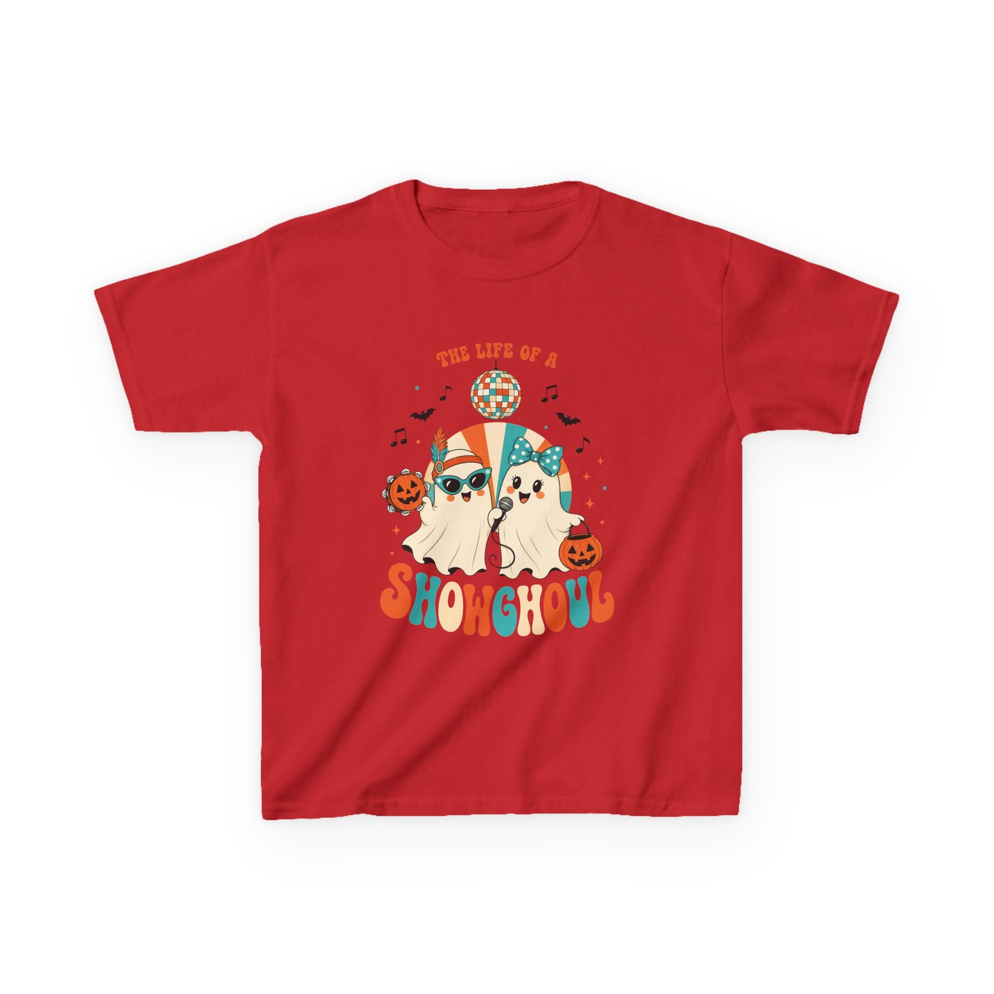 Kids Heavy Cotton Shirt, Halloween Ghost, Life Of The Showghoul funny Halloween