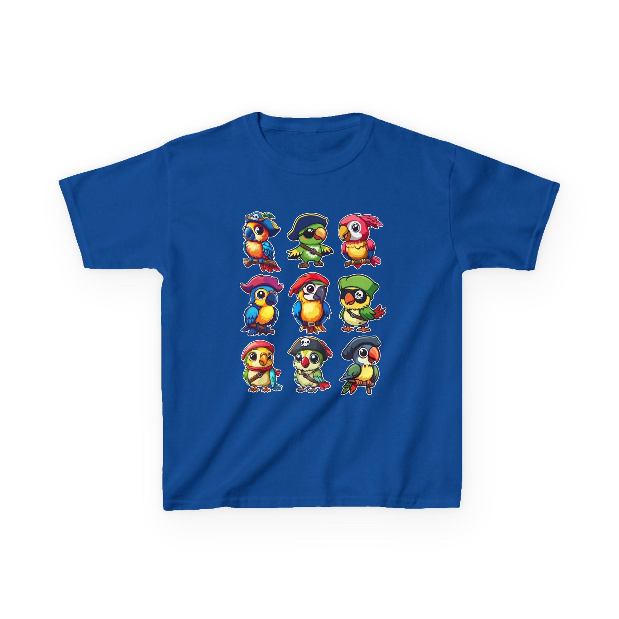 Kids Cotton Shirt, Halloween Pirate Parrot T-Shirt , Cute Hallowene Pirate Bird Costume For Boys & Girls