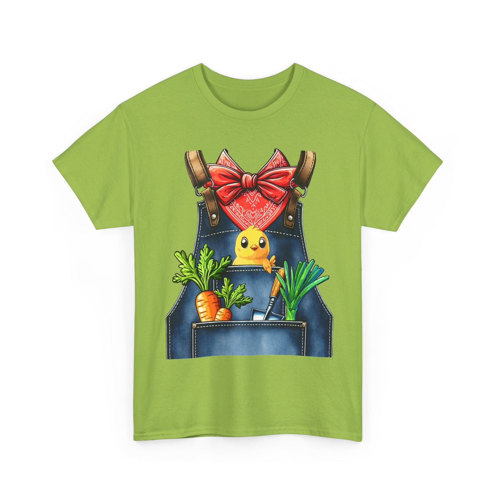 Garden Chick in Overalls T‑Shirt — Spring Gardening - Halloween Pretend I'm A Farmer