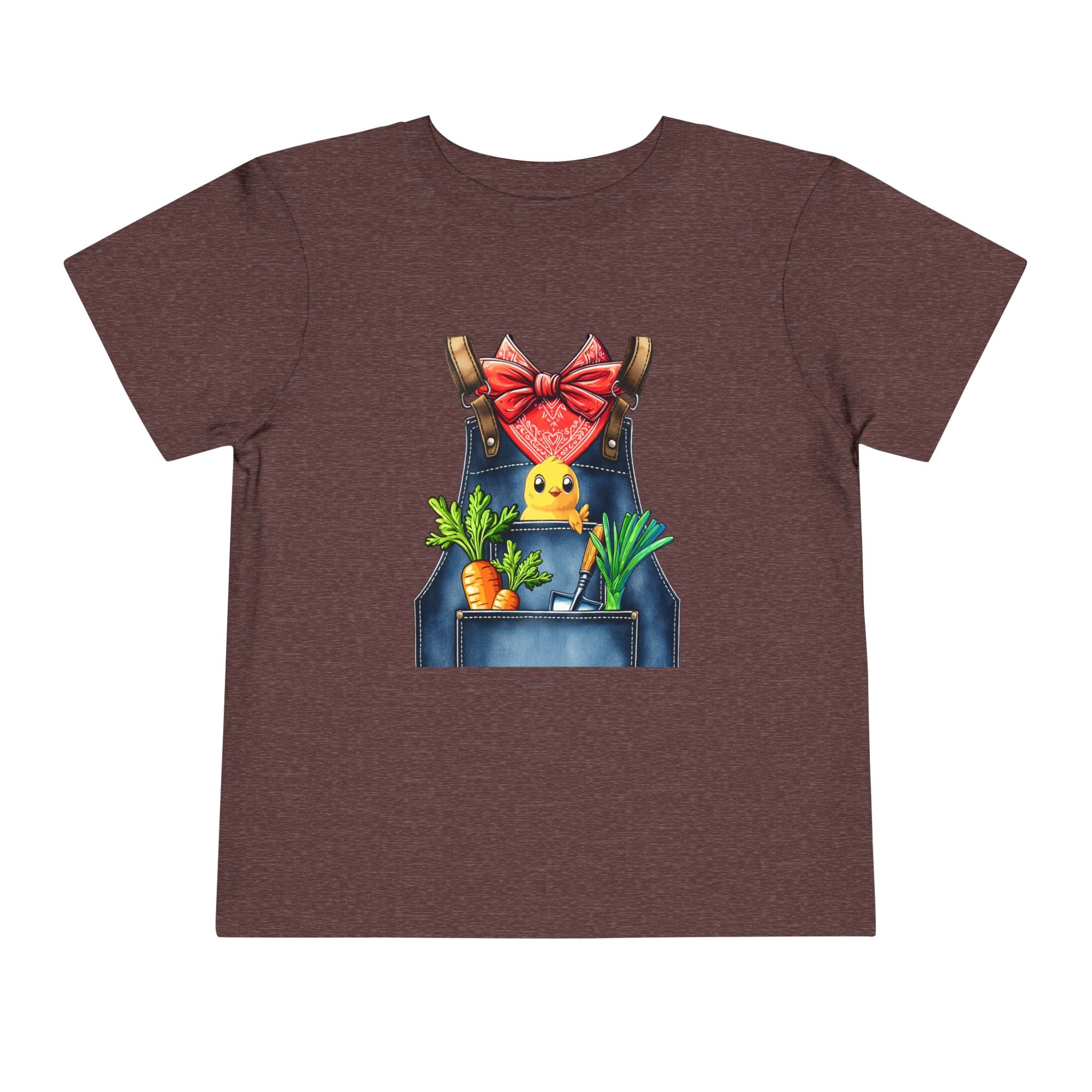 Toddler Tee — Chick in Overalls with Carrots Cute Spring Easter Shirt