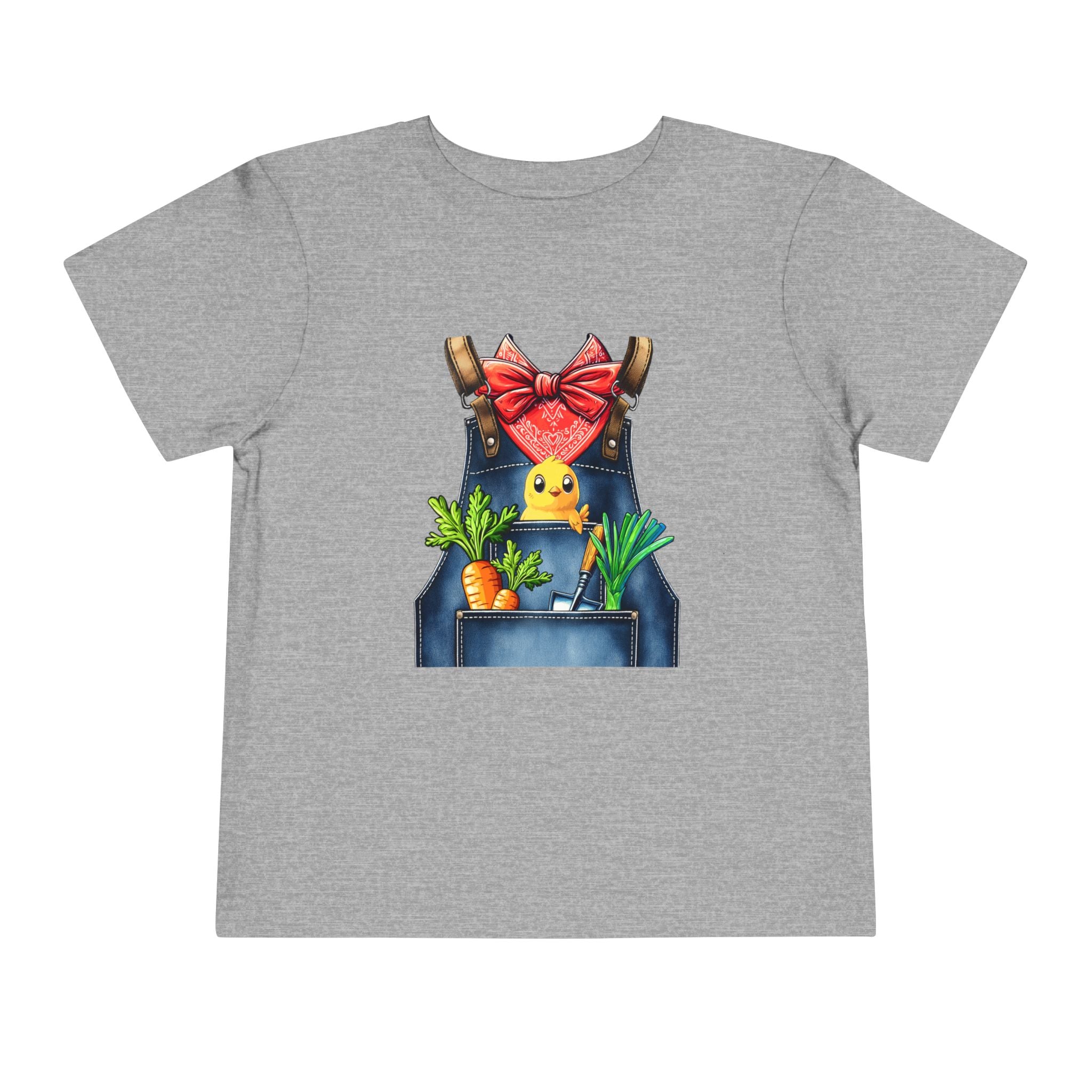 Toddler Tee — Chick in Overalls with Carrots Cute Spring Easter Shirt