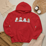 Ghosts Reading Hoodie, Cute Halloween Book Club Cotton Sweatshirt