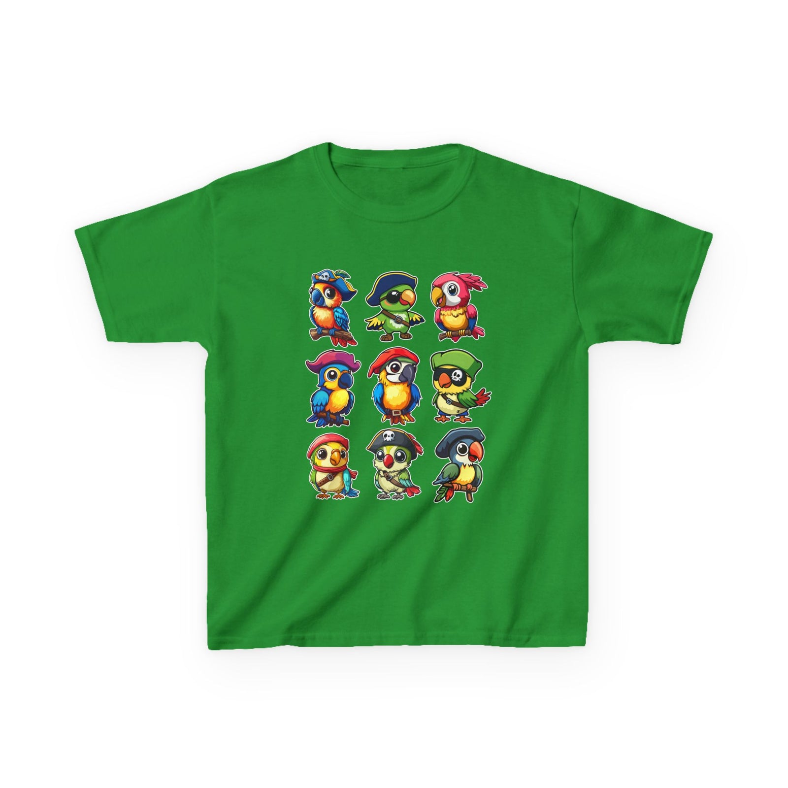 Kids Cotton Shirt, Halloween Pirate Parrot T-Shirt , Cute Hallowene Pirate Bird Costume For Boys & Girls