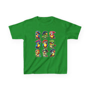 Kids Cotton Shirt, Halloween Pirate Parrot T-Shirt , Cute Hallowene Pirate Bird Costume For Boys & Girls