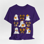 Halloween Ghosts Reading, Funny Halloween Ghost Crew Shirt For Women, Girl, Reading Lover