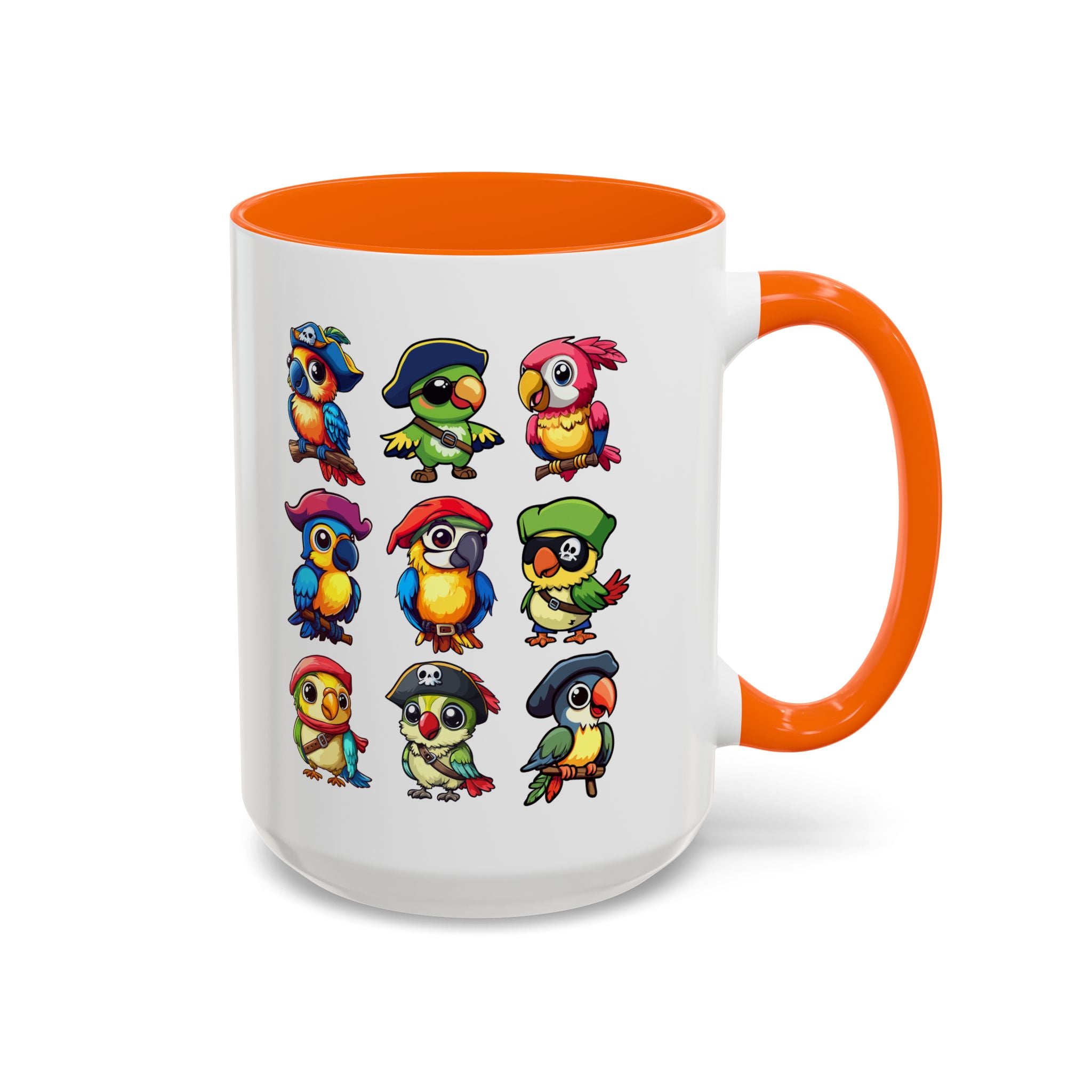 Parrot Pirate Accent Coffee Mug — Cute Halloween Tropical Parrot(11/15oz)