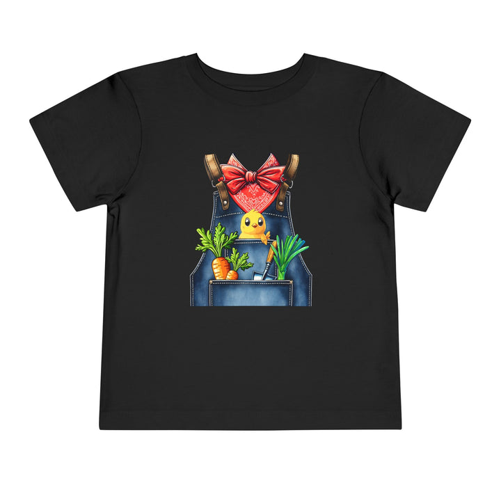 Toddler Tee — Chick in Overalls with Carrots Cute Spring Easter Shirt
