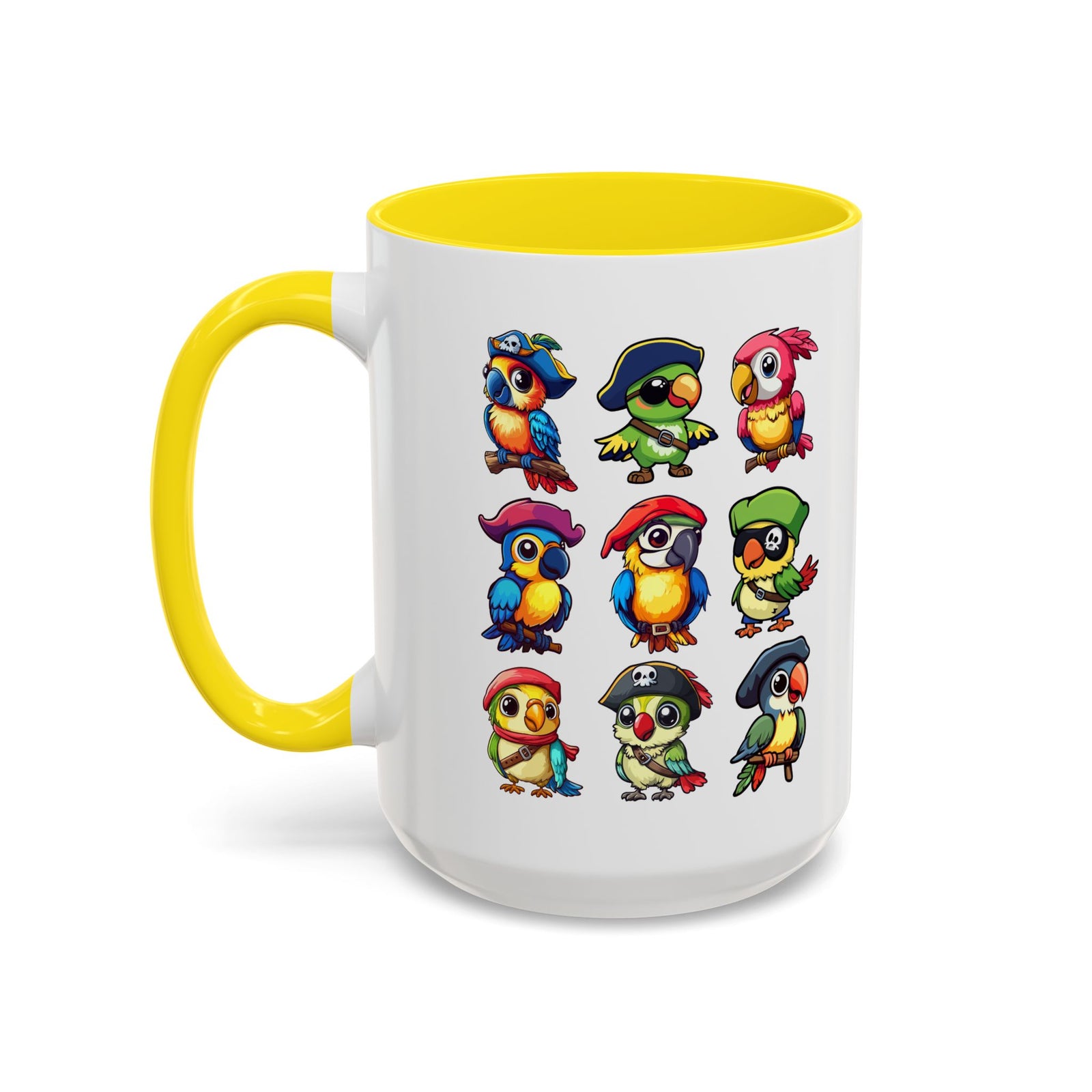 Parrot Pirate Accent Coffee Mug — Cute Halloween Tropical Parrot(11/15oz)