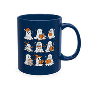 Funny Ghosts Reading Books, 11 oz Ceramic Mug, Halloween Mug Gifts For Reading Lovers