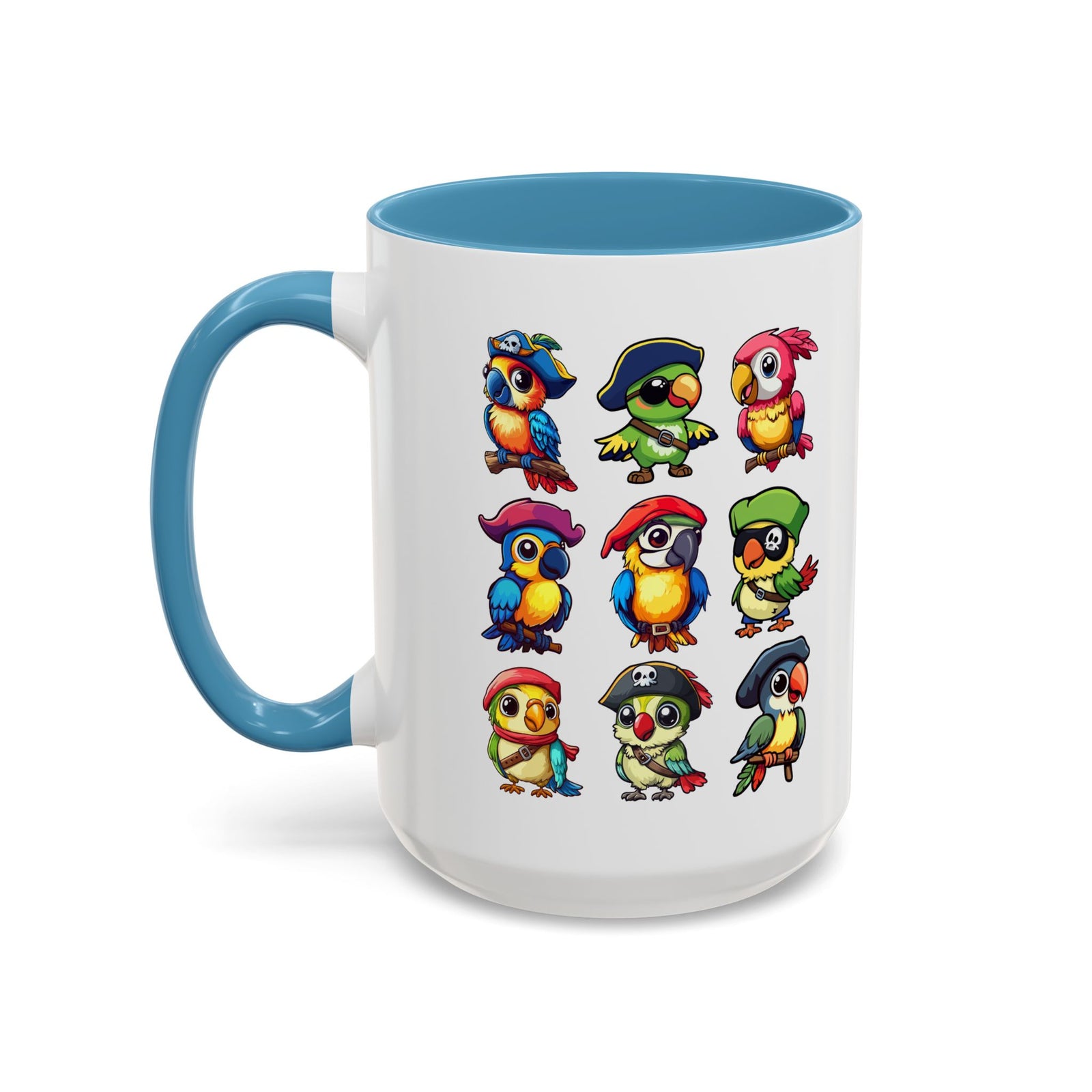 Parrot Pirate Accent Coffee Mug — Cute Halloween Tropical Parrot(11/15oz)