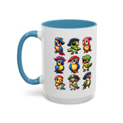 Parrot Pirate Accent Coffee Mug — Cute Halloween Tropical Parrot(11/15oz)