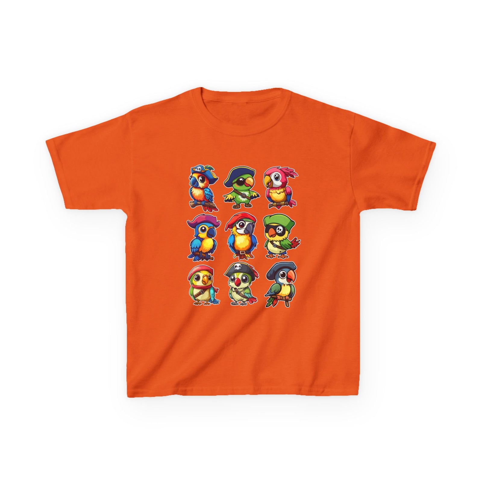 Kids Cotton Shirt, Halloween Pirate Parrot T-Shirt , Cute Hallowene Pirate Bird Costume For Boys & Girls