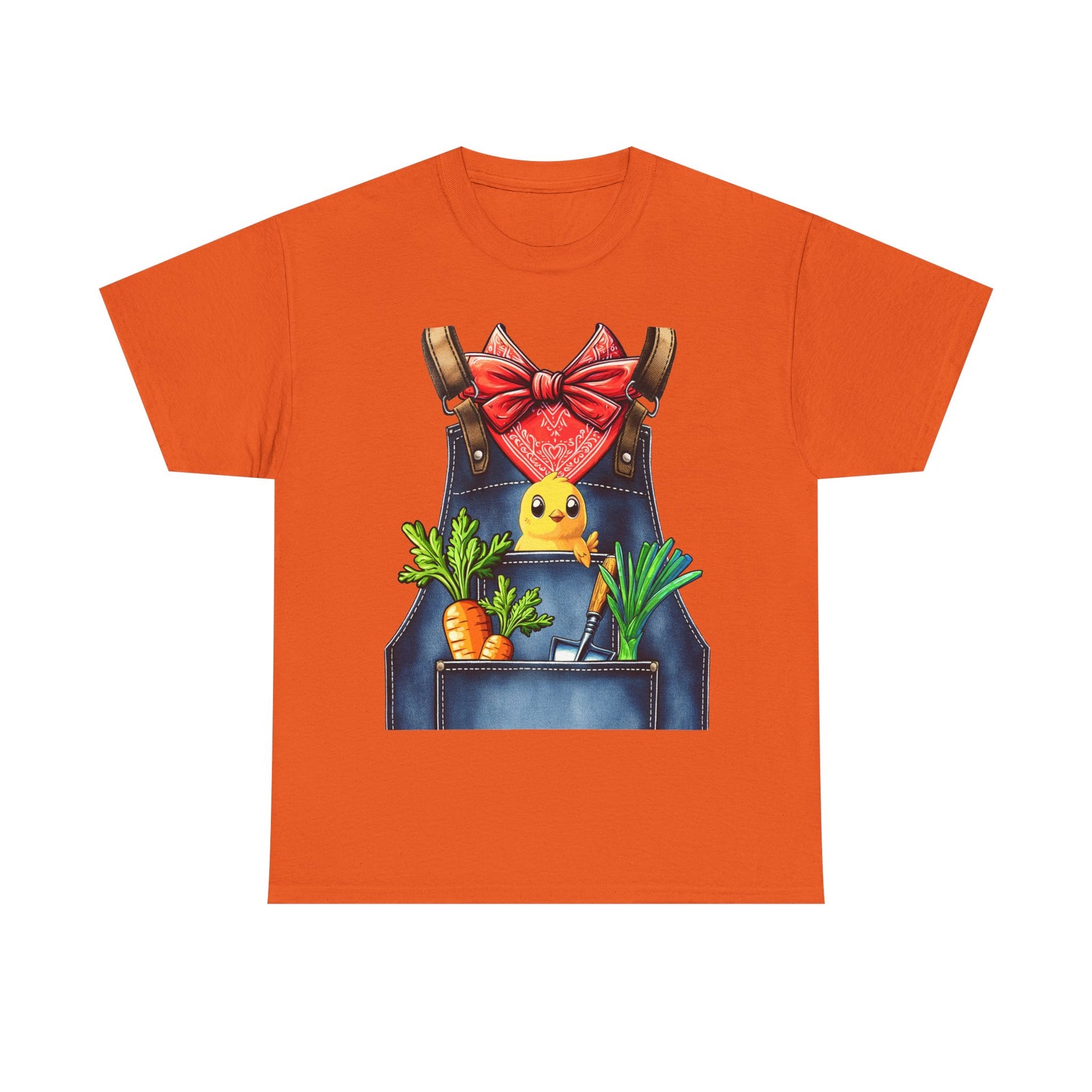 Garden Chick in Overalls T‑Shirt — Spring Gardening - Halloween Pretend I'm A Farmer