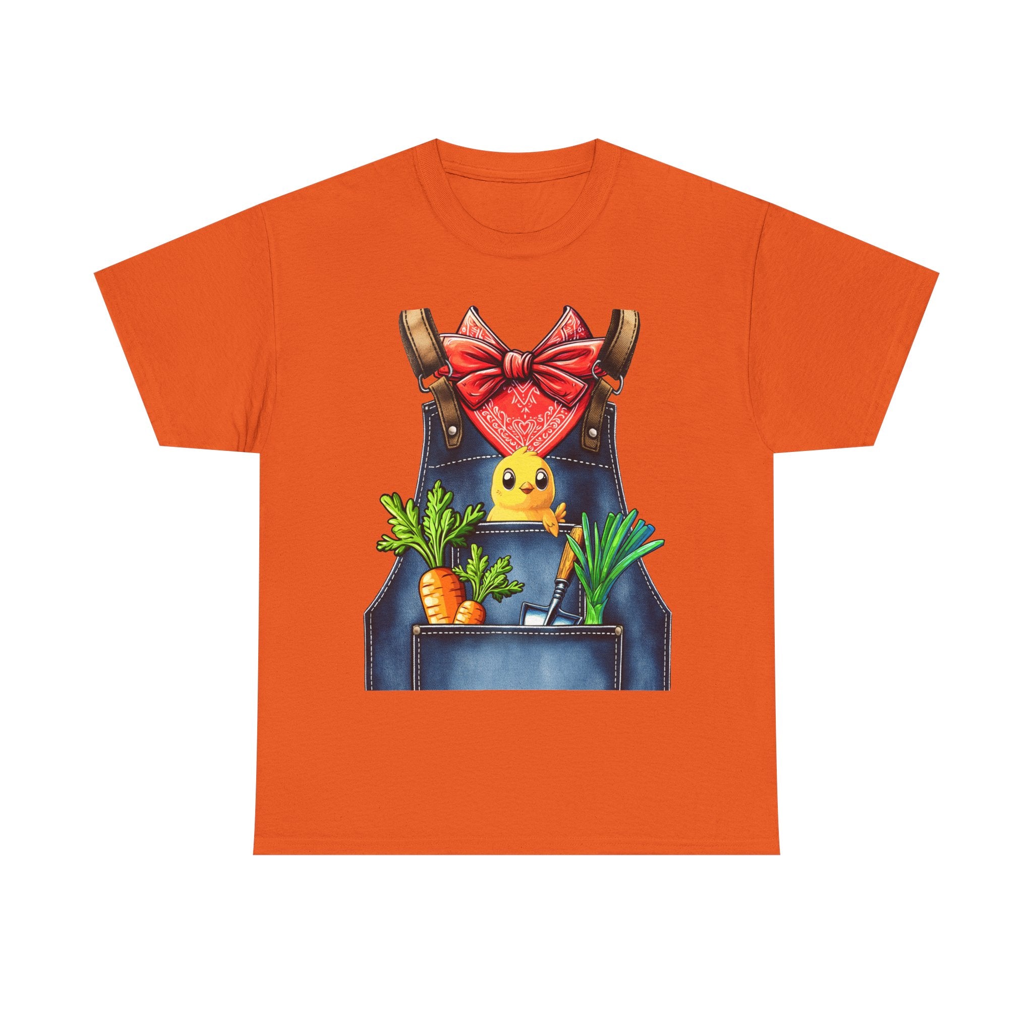 Garden Chick in Overalls T‑Shirt — Spring Gardening - Halloween Pretend I'm A Farmer
