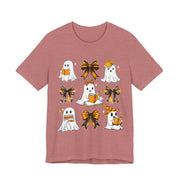 Halloween Ghosts Reading, Funny Halloween Ghost Crew Shirt For Women, Girl, Reading Lover