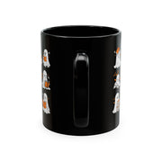 Funny Ghosts Reading Books, 11 oz Ceramic Mug, Halloween Mug Gifts For Reading Lovers