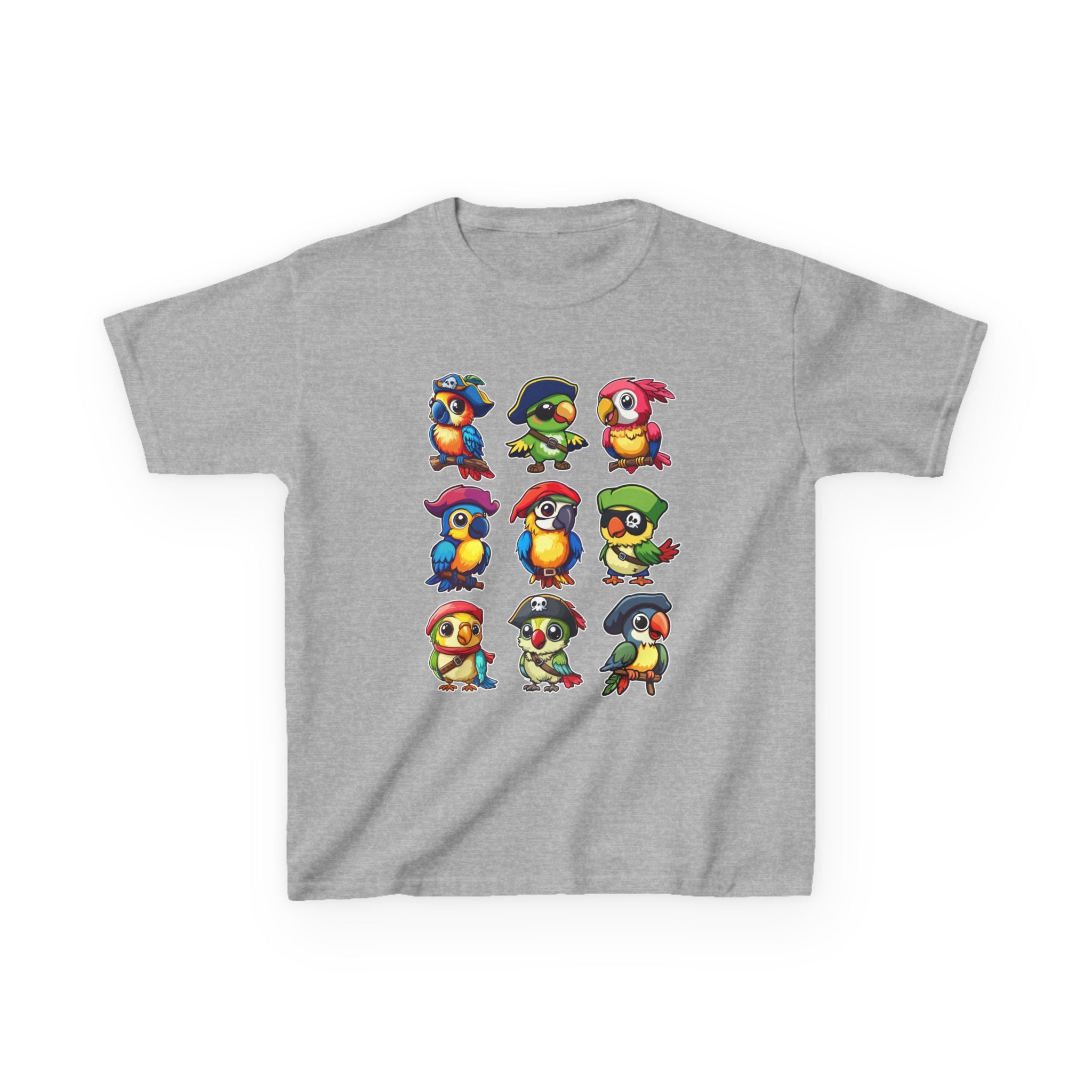 Kids Cotton Shirt, Halloween Pirate Parrot T-Shirt , Cute Hallowene Pirate Bird Costume For Boys & Girls