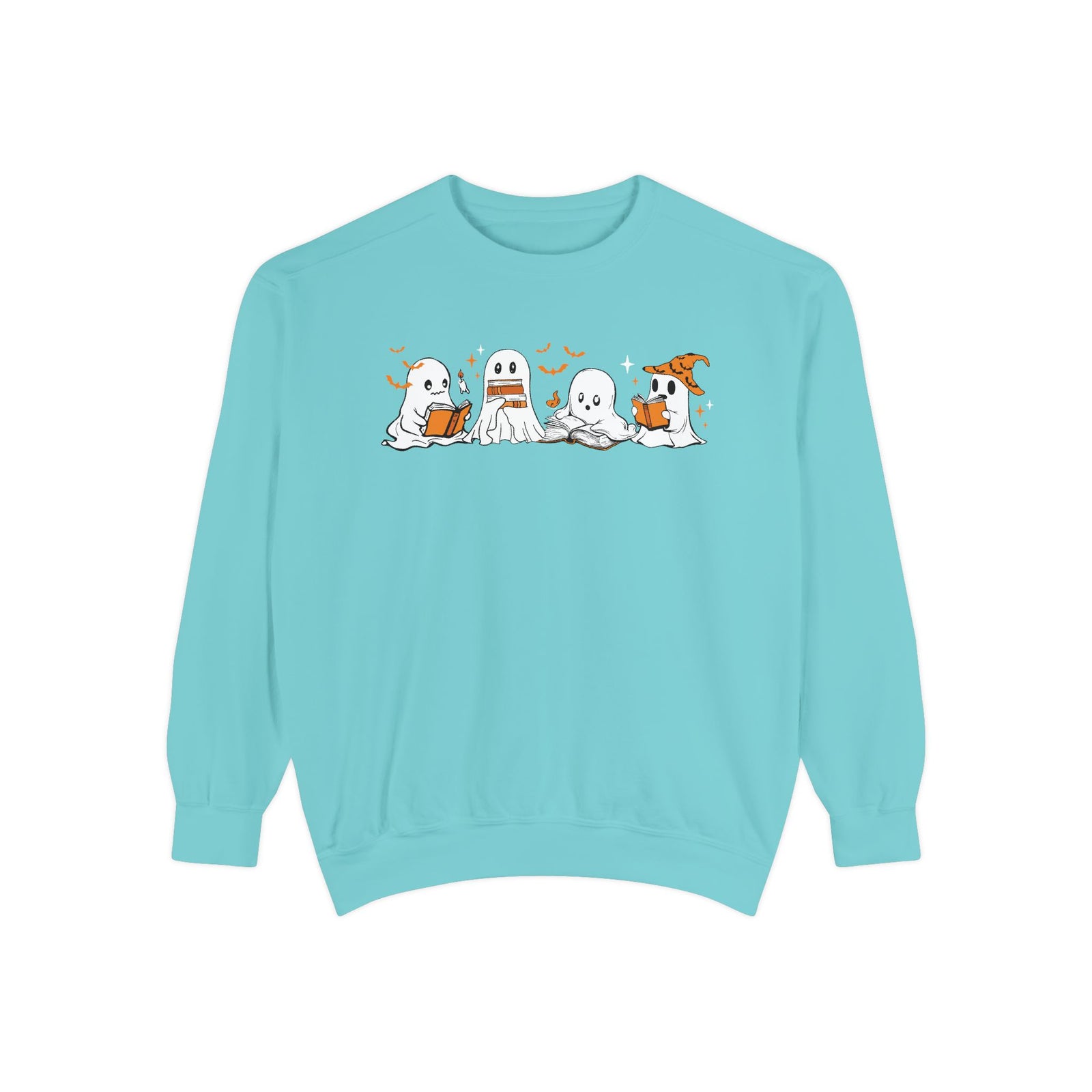 Halloween Ghost Squad Comfort Colors Sweatshirt — Halloween Reading Ghosts