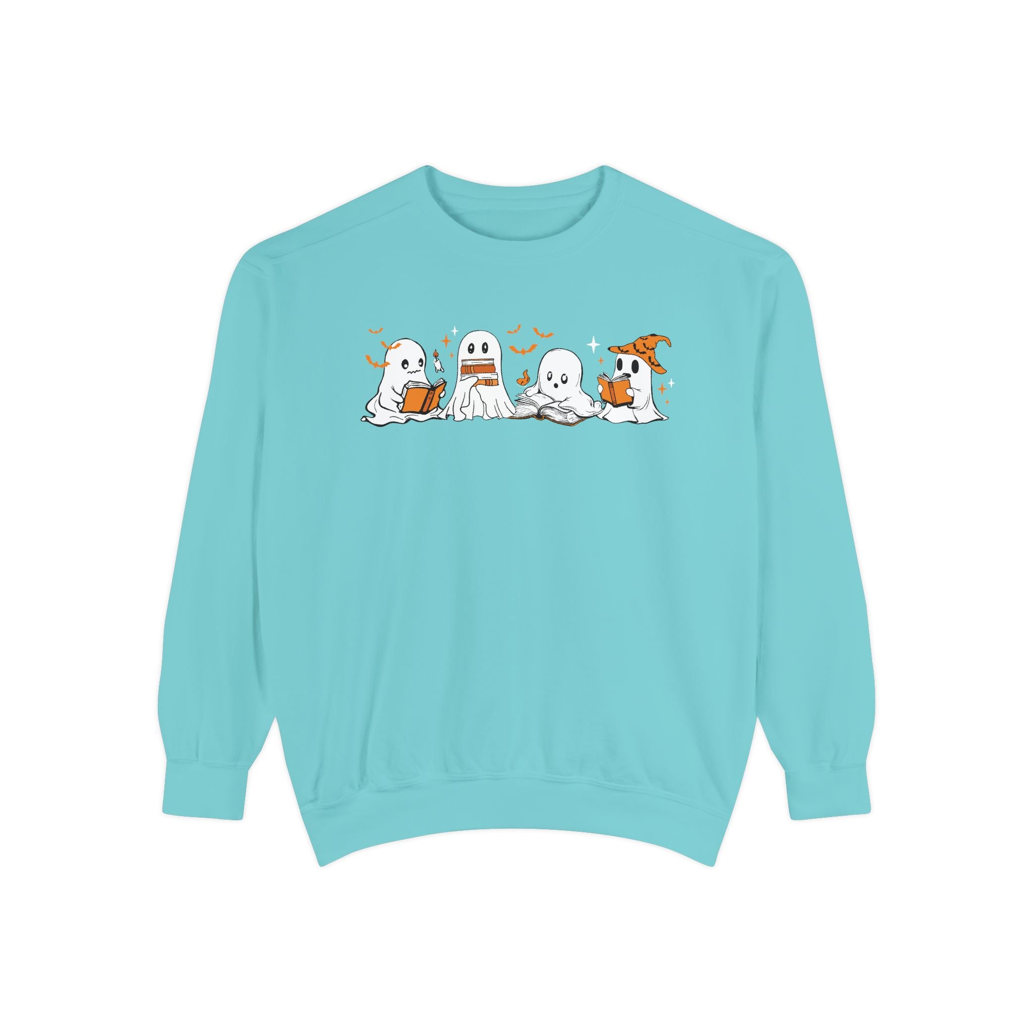 Halloween Ghost Squad Comfort Colors Sweatshirt — Halloween Reading Ghosts