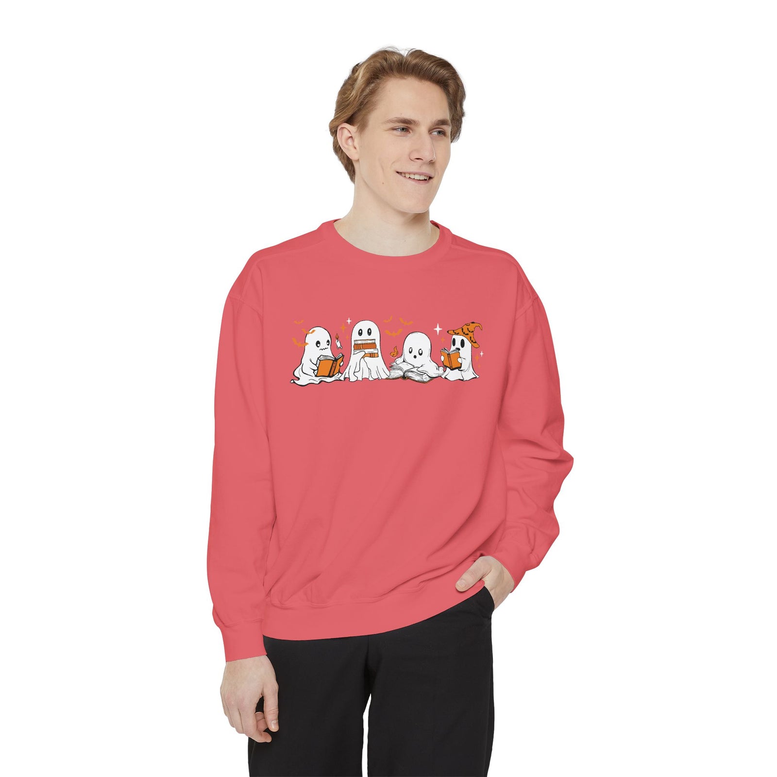 Halloween Ghost Squad Comfort Colors Sweatshirt — Halloween Reading Ghosts