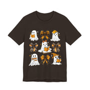 Halloween Ghosts Reading, Funny Halloween Ghost Crew Shirt For Women, Girl, Reading Lover