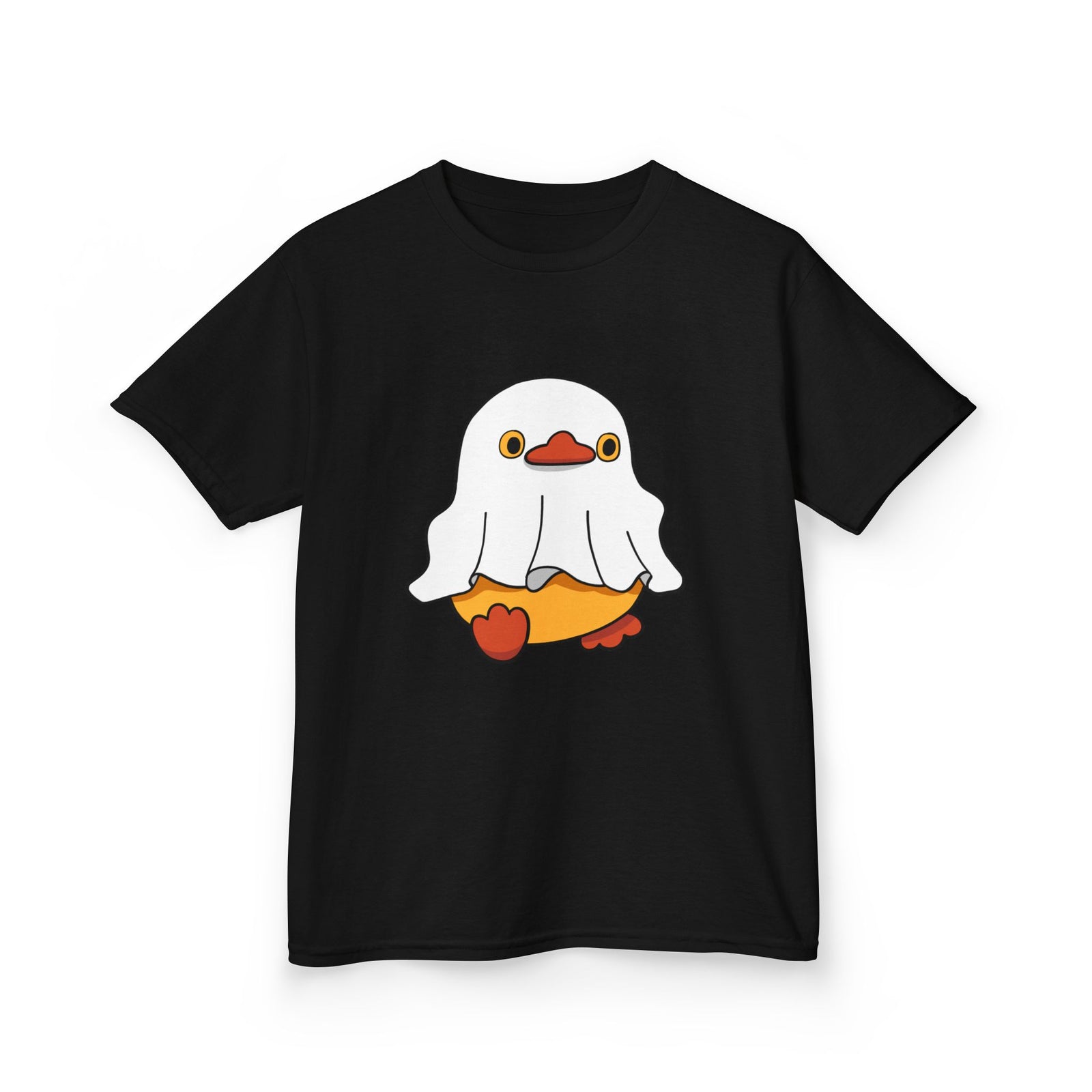 Kids Cotton Shirt, Halloween Ghost Duck, Halloween Costume Tee for Boys & Girls