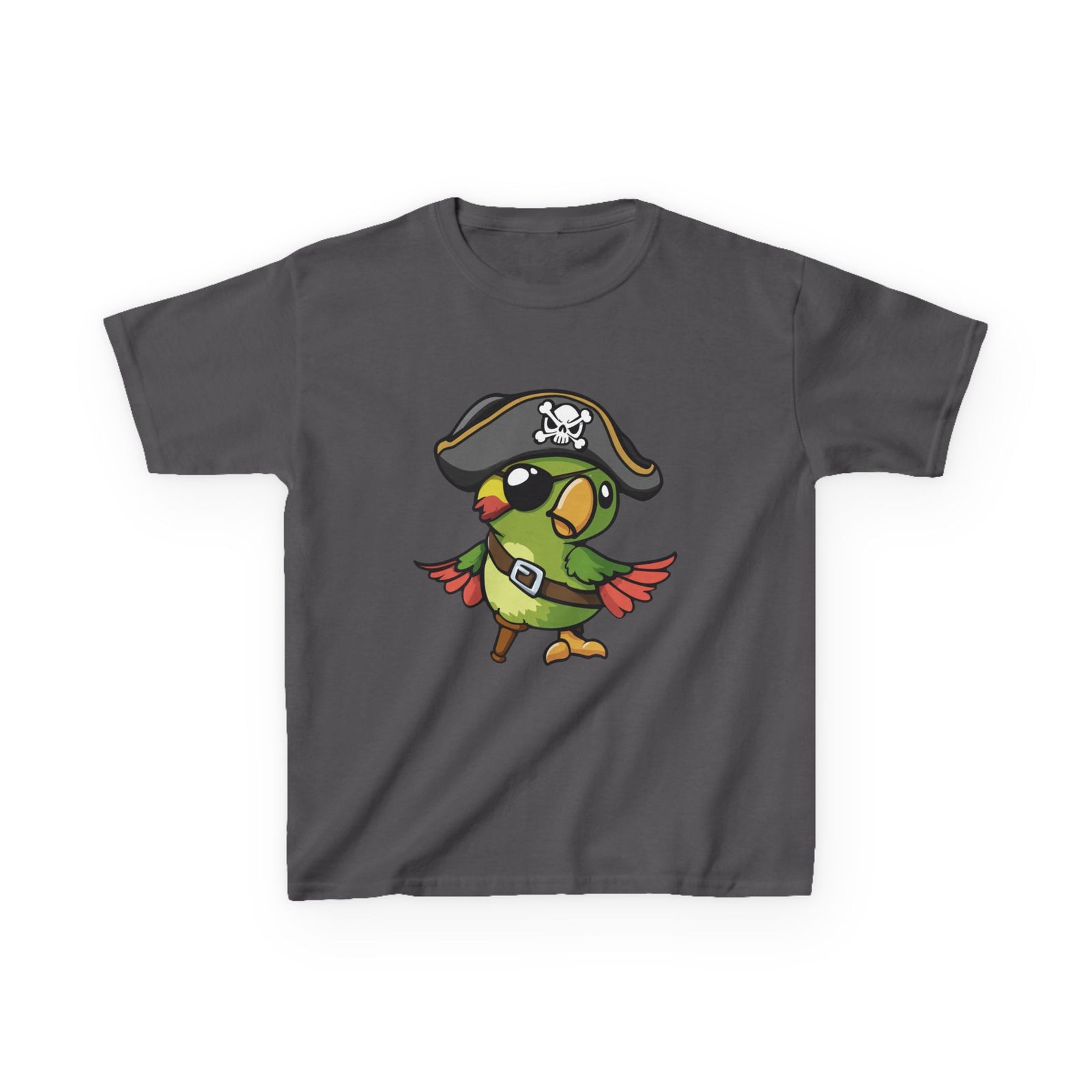 Kids Pirate Parrot T-Shirt — Cute Cartoon Bird Costume Tee for Boys & Girls