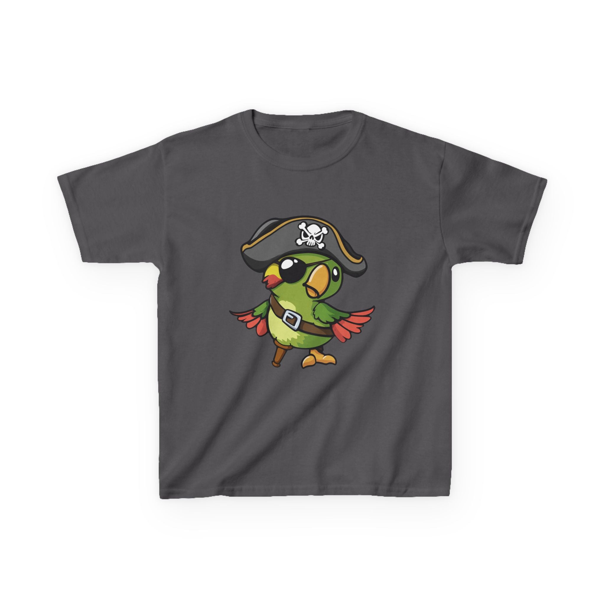 Kids Pirate Parrot T-Shirt — Cute Cartoon Bird Costume Tee for Boys & Girls