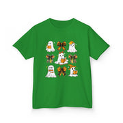 Kids Halloween Ghosts T‑Shirt — Cute Ghosts & Orange Bows Kids Tee