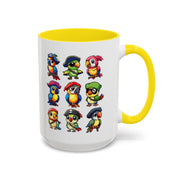 Parrot Pirate Accent Coffee Mug — Cute Halloween Tropical Parrot(11/15oz)