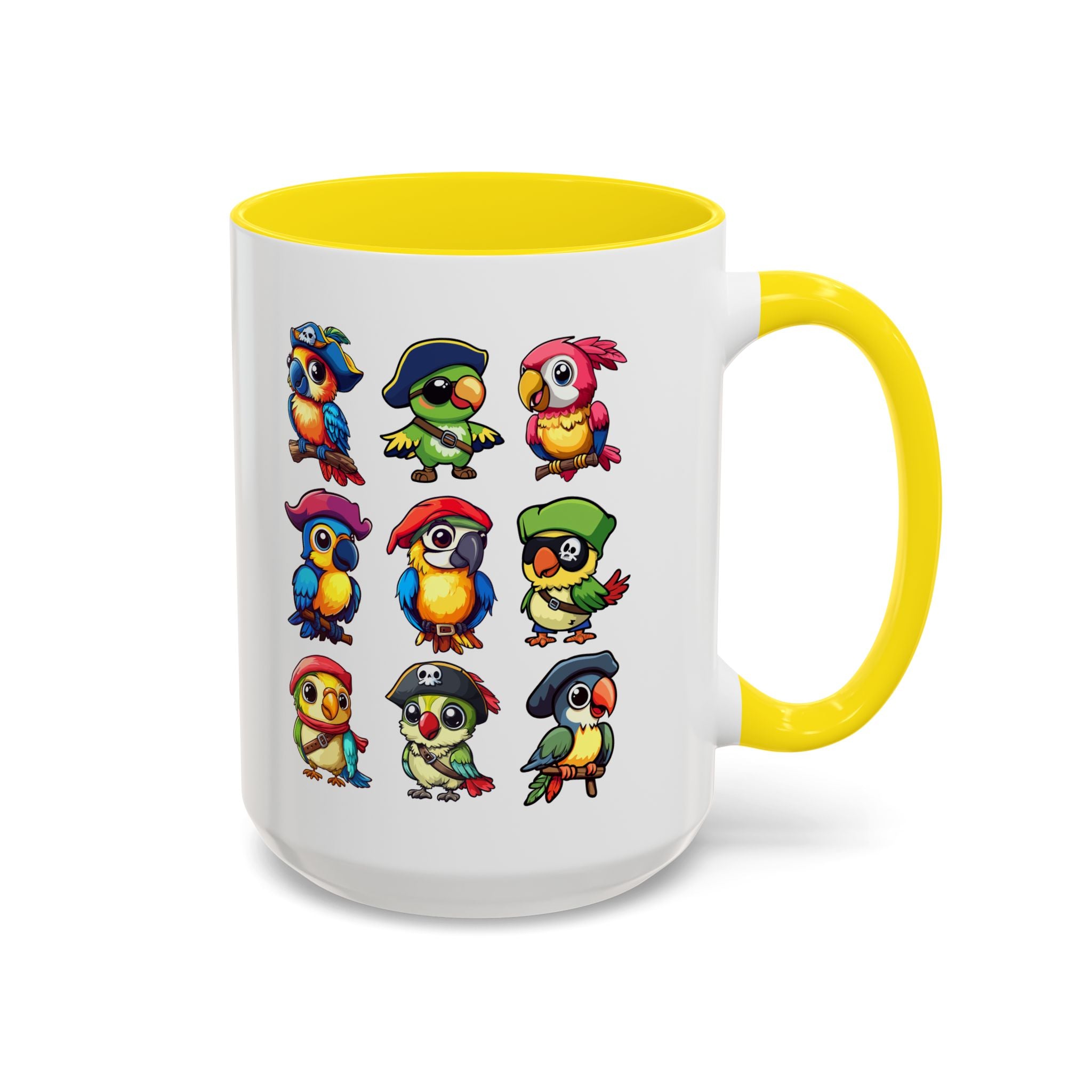 Parrot Pirate Accent Coffee Mug — Cute Halloween Tropical Parrot(11/15oz)