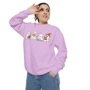 Halloween Ghost Squad Comfort Colors Sweatshirt — Halloween Reading Ghosts